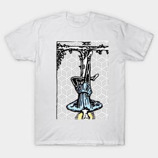 The Hanged Man - A Geometric Tarot Print T-Shirt